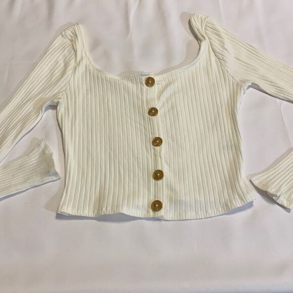 Heart & Hips Size Large Cropped long sleeve top - Picture 1 of 7